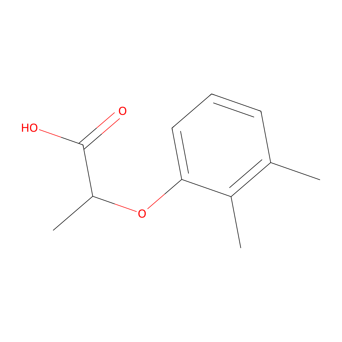 2-(2,3-Dimethylphenoxy)propanoic acid molecular structure, CAS 22504-84-3
