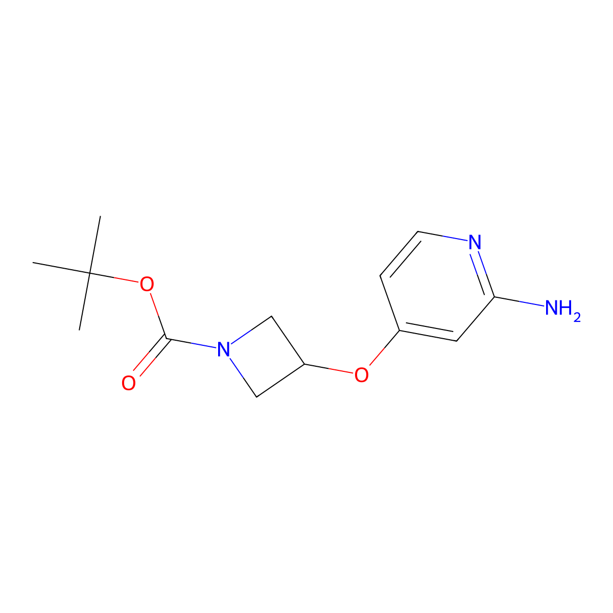Tert-butyl 3-[(2-aminopyridin-4-yl)oxy]azetidine-1-carboxylate molecular structure, CAS 2250409-41-5