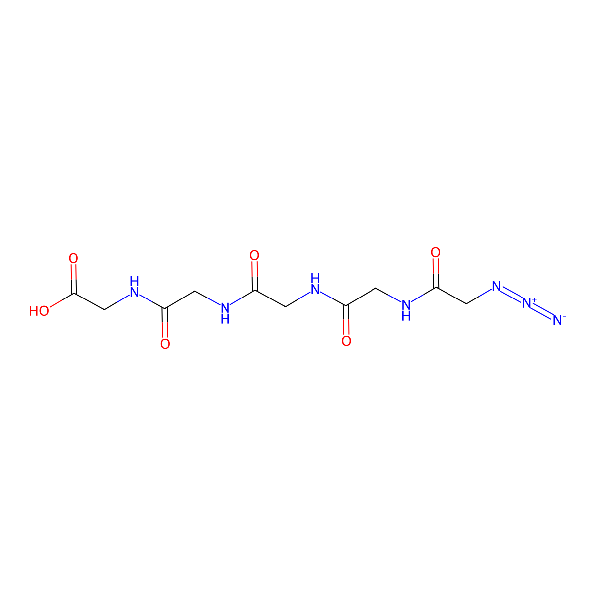 N3-Gly-Gly-Gly-Gly-Gly-OH molecular structure, CAS 2250433-77-1