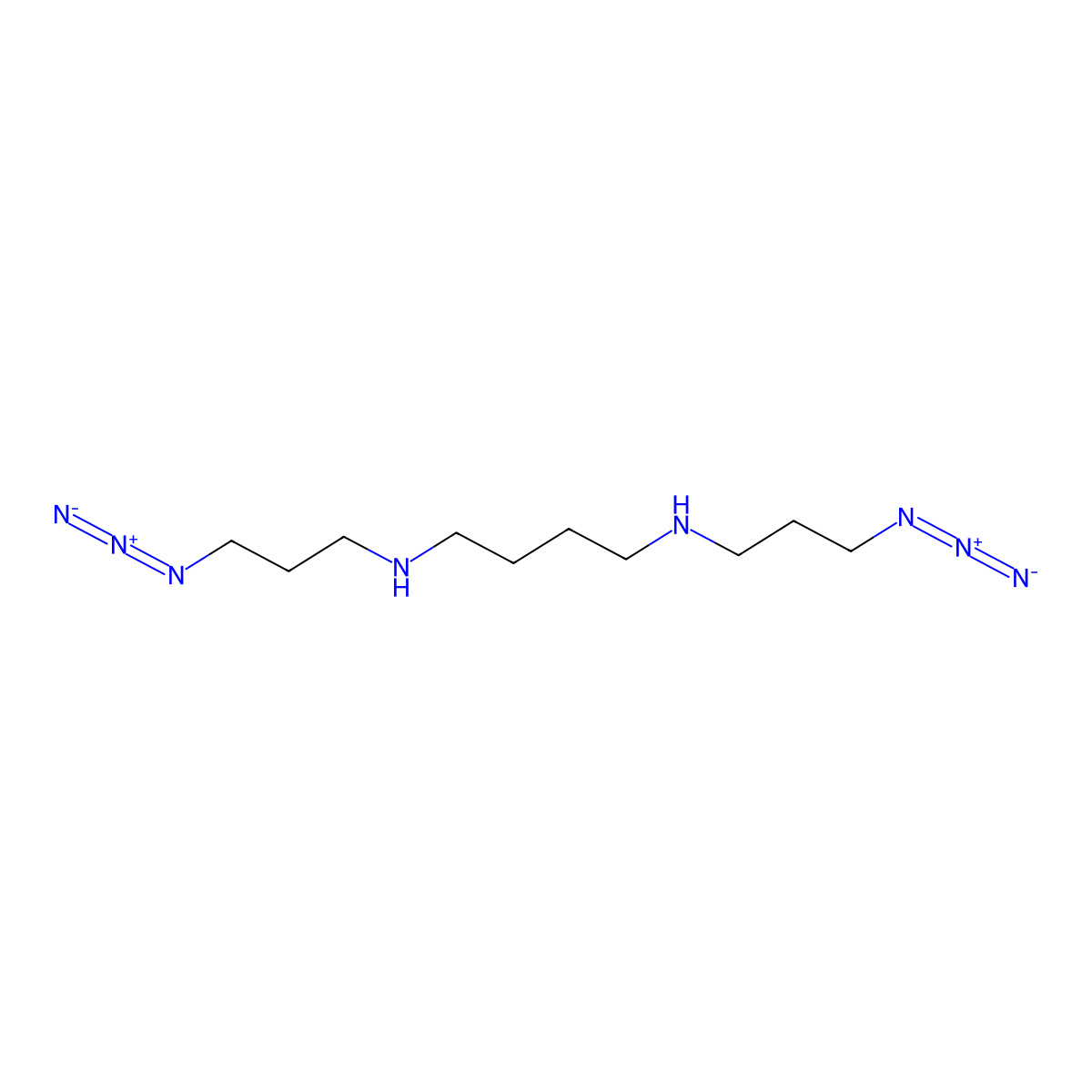 N1,N4-Bis(3-azidopropyl)butane-1,4-diamine molecular structure, CAS 2250433-79-3