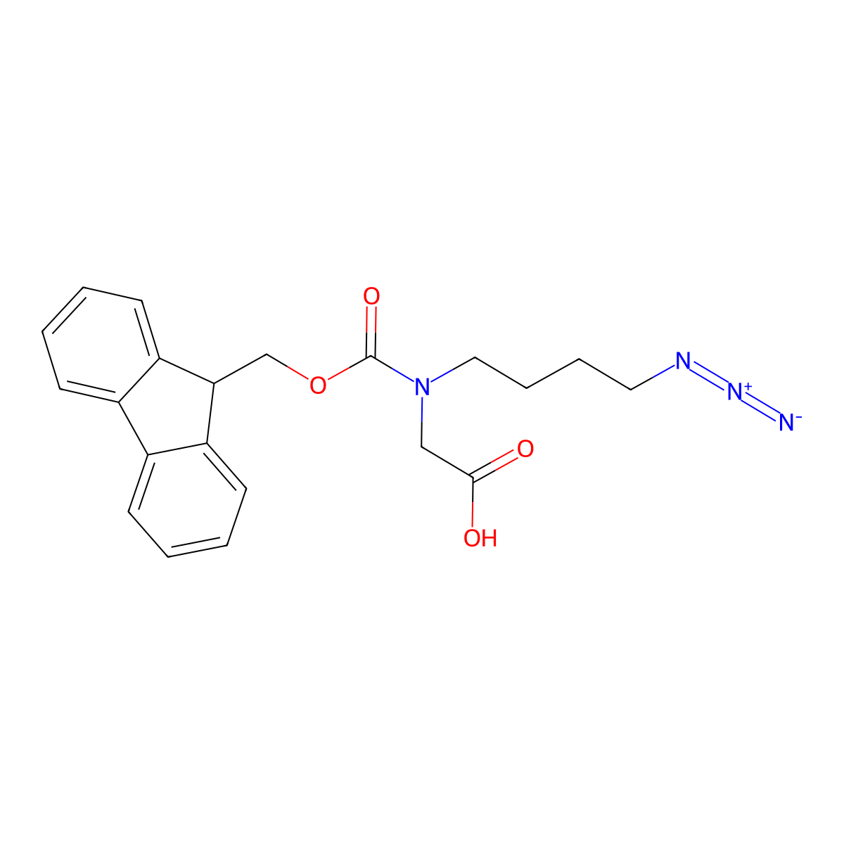 Fmoc-Abg(N3)-OH molecular structure, CAS 2250433-81-7