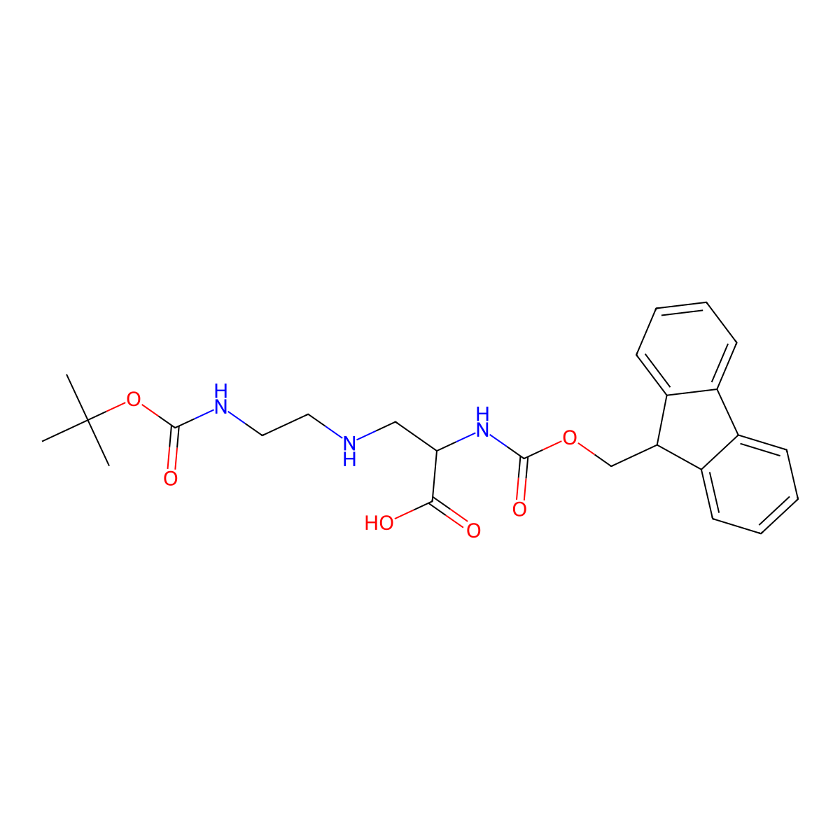 Fmoc-L-Dap(2-Boc-aminoethyl)-OH molecular structure, CAS 2250436-46-3