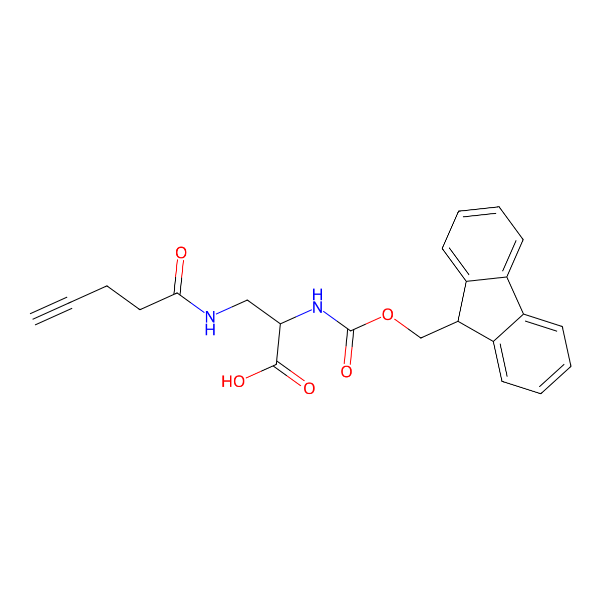 Fmoc-L-Dap(Pentynoyl)-OH molecular structure, CAS 2250436-47-4