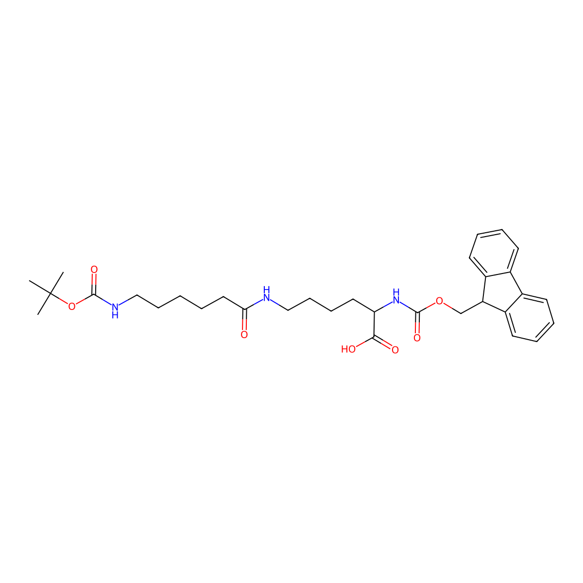 Fmoc-L-Lys(Boc-Ahx)-OH molecular structure, CAS 2250437-37-5