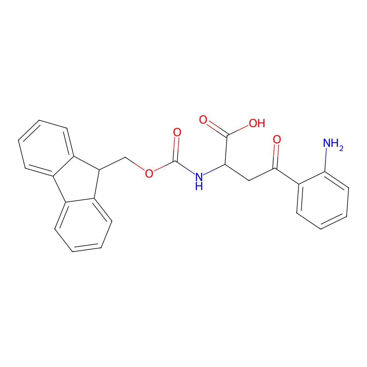 Fmoc-D-Kynurenine molecular structure, CAS 2250437-38-6