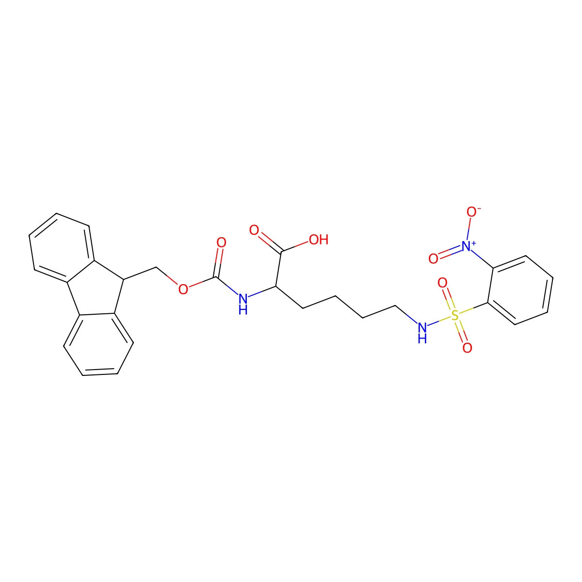 Fmoc-D-Lys(Ns)-OH molecular structure, CAS 2250437-39-7