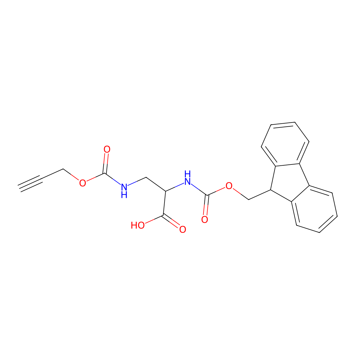 Fmoc-L-Dap(Poc)-OH molecular structure, CAS 2250437-44-4