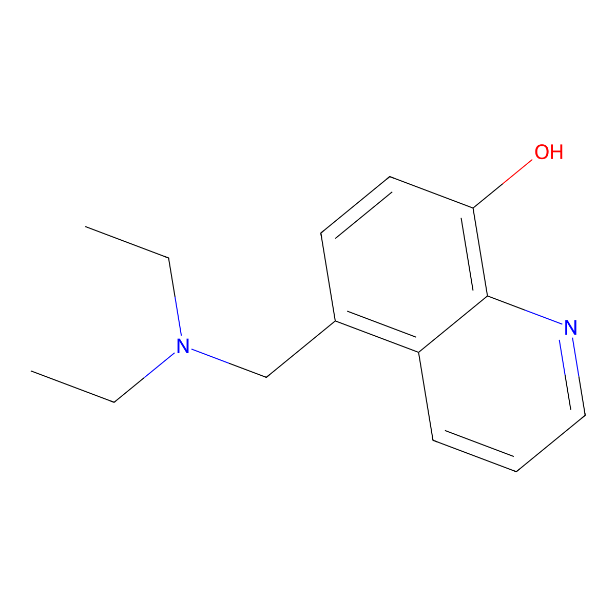 5-((Diethylamino)methyl)quinolin-8-ol molecular structure, CAS 22506-13-4
