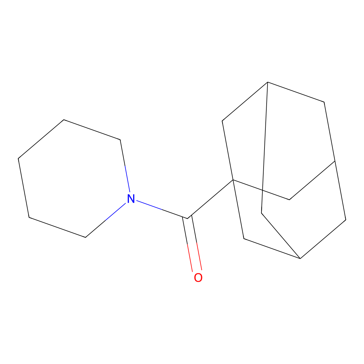 Adamantan-1-yl-piperidin-1-yl-methanone molecular structure, CAS 22508-49-2