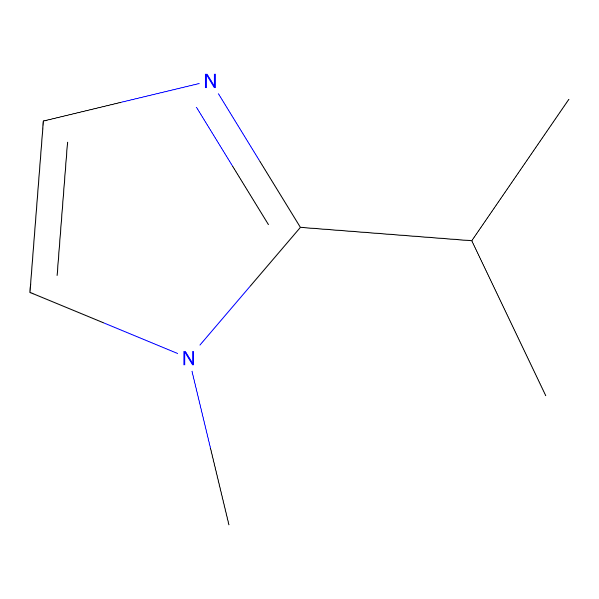1-Methyl-2-(propan-2-yl)-1H-imidazole molecular structure, CAS 22509-02-0
