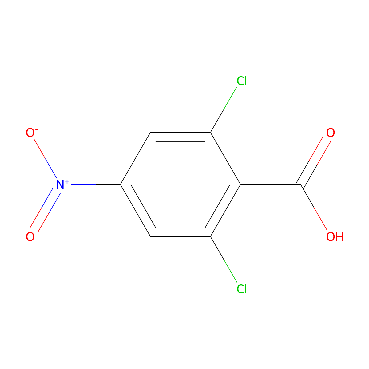 2,6-Dichloro-4-nitrobenzoic acid molecular structure, CAS 22509-50-8