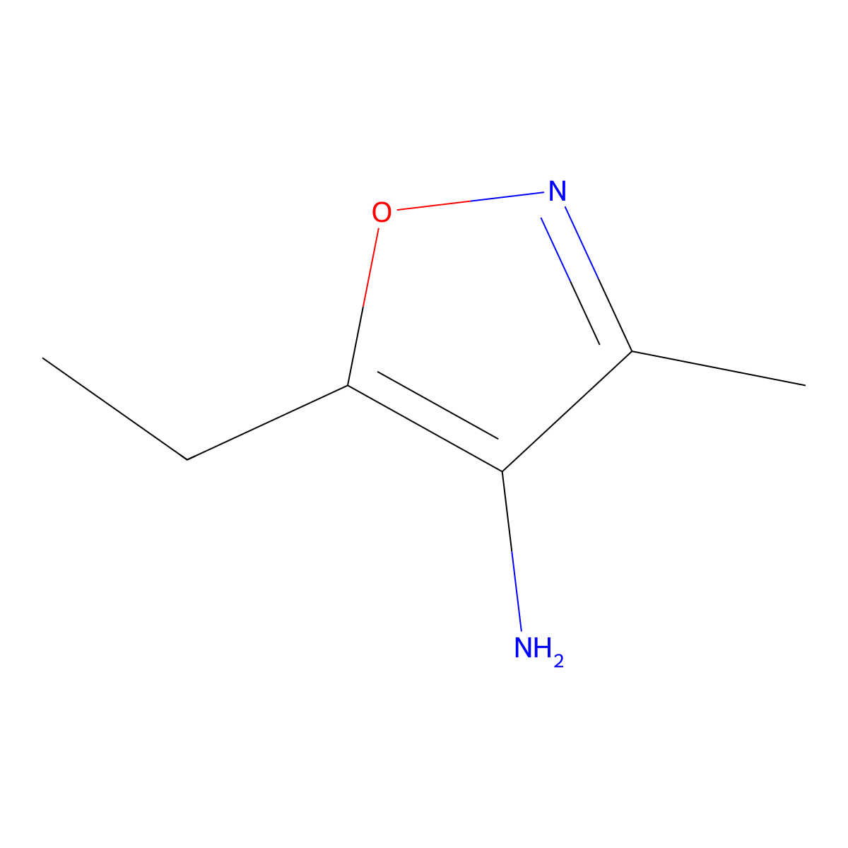 5-Ethyl-3-methylisoxazol-4-amine molecular structure, CAS 225094-34-8