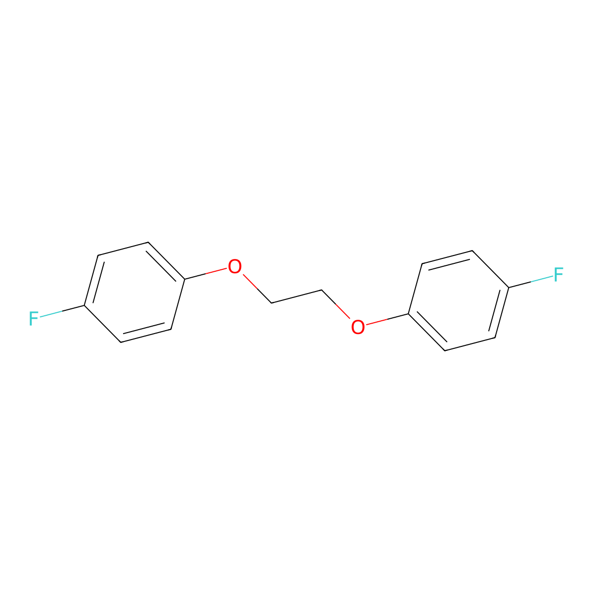 1,1'-[Ethane-1,2-diylbis(oxy)]bis(4-fluorobenzene) molecular structure, CAS 2251-36-7