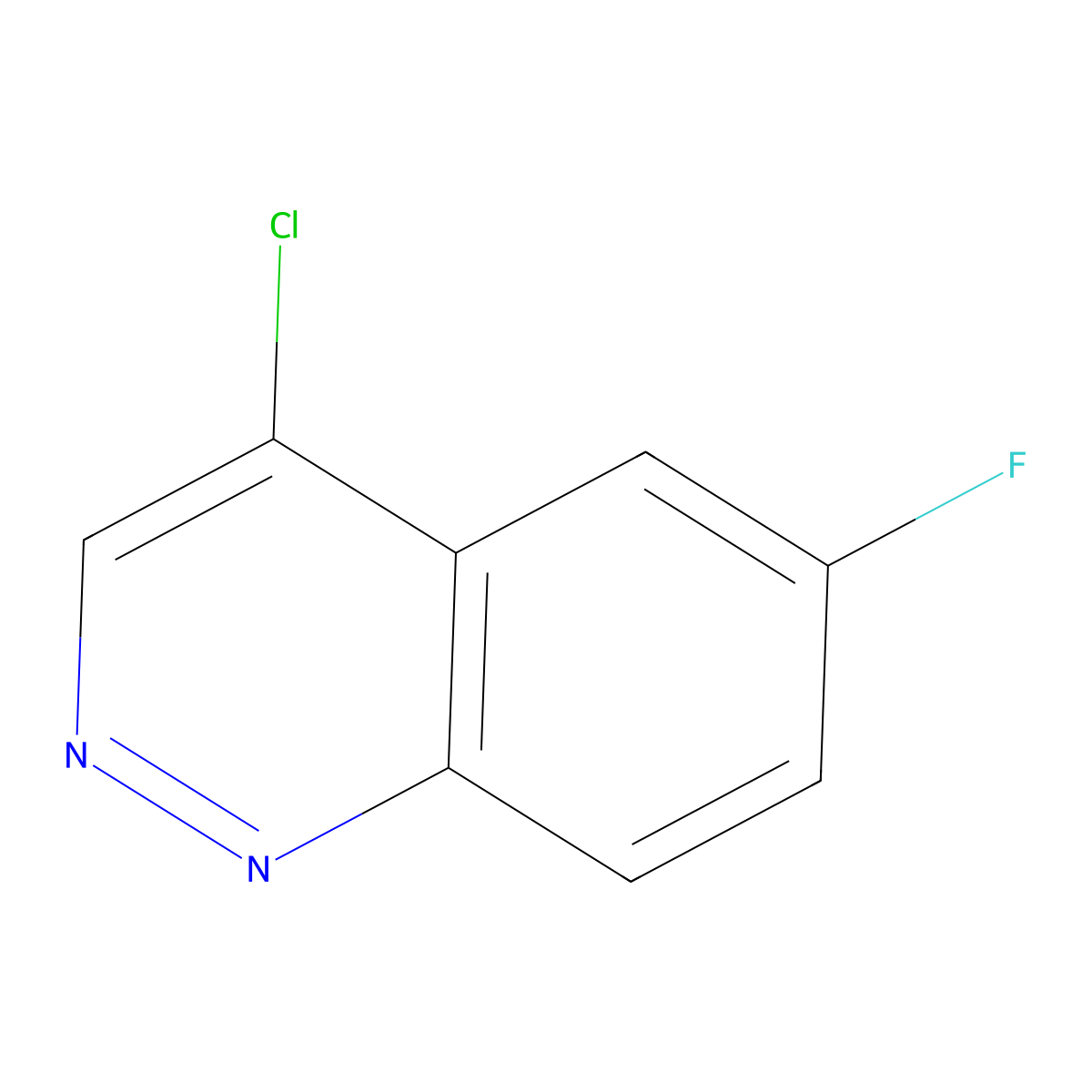 4-Chloro-6-fluorocinnoline molecular structure, CAS 2251-62-9