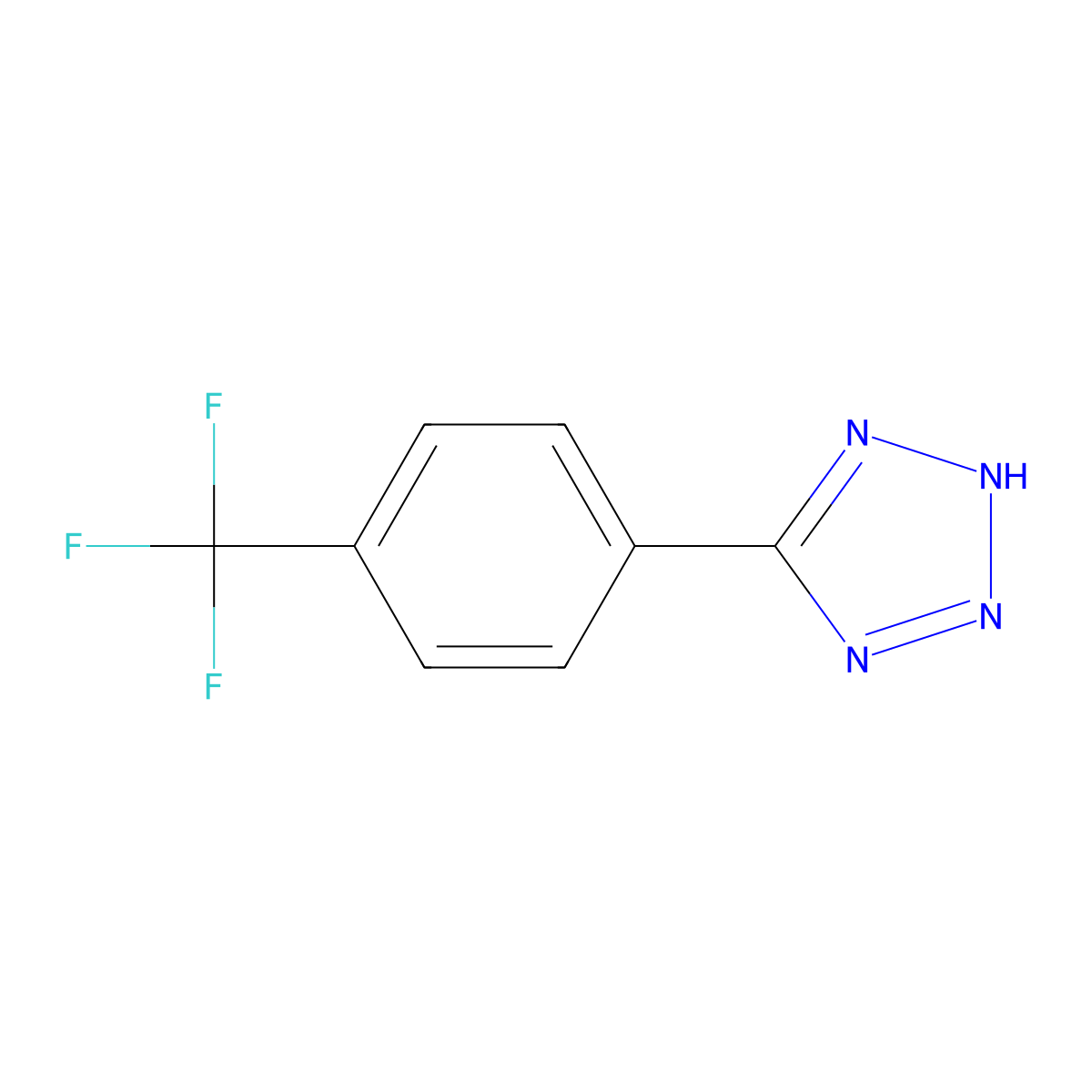 5-[4-(Trifluoromethyl)phenyl]-1H-tetrazole molecular structure, CAS 2251-79-8