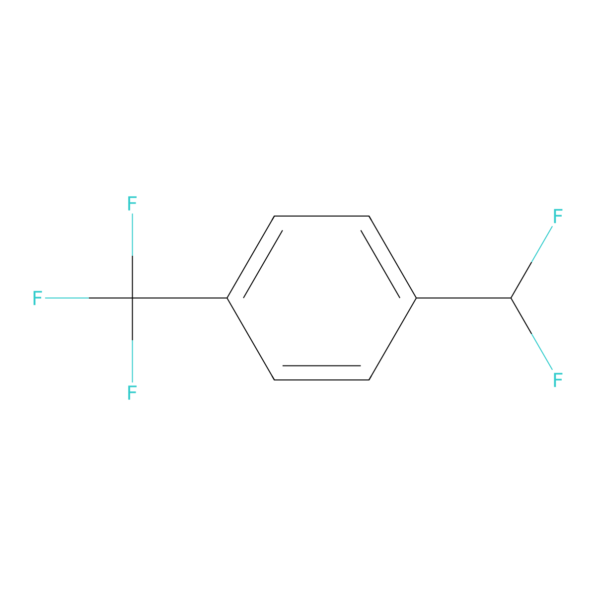 1-(Difluoromethyl)-4-(trifluoromethyl)benzene molecular structure, CAS 2251-82-3