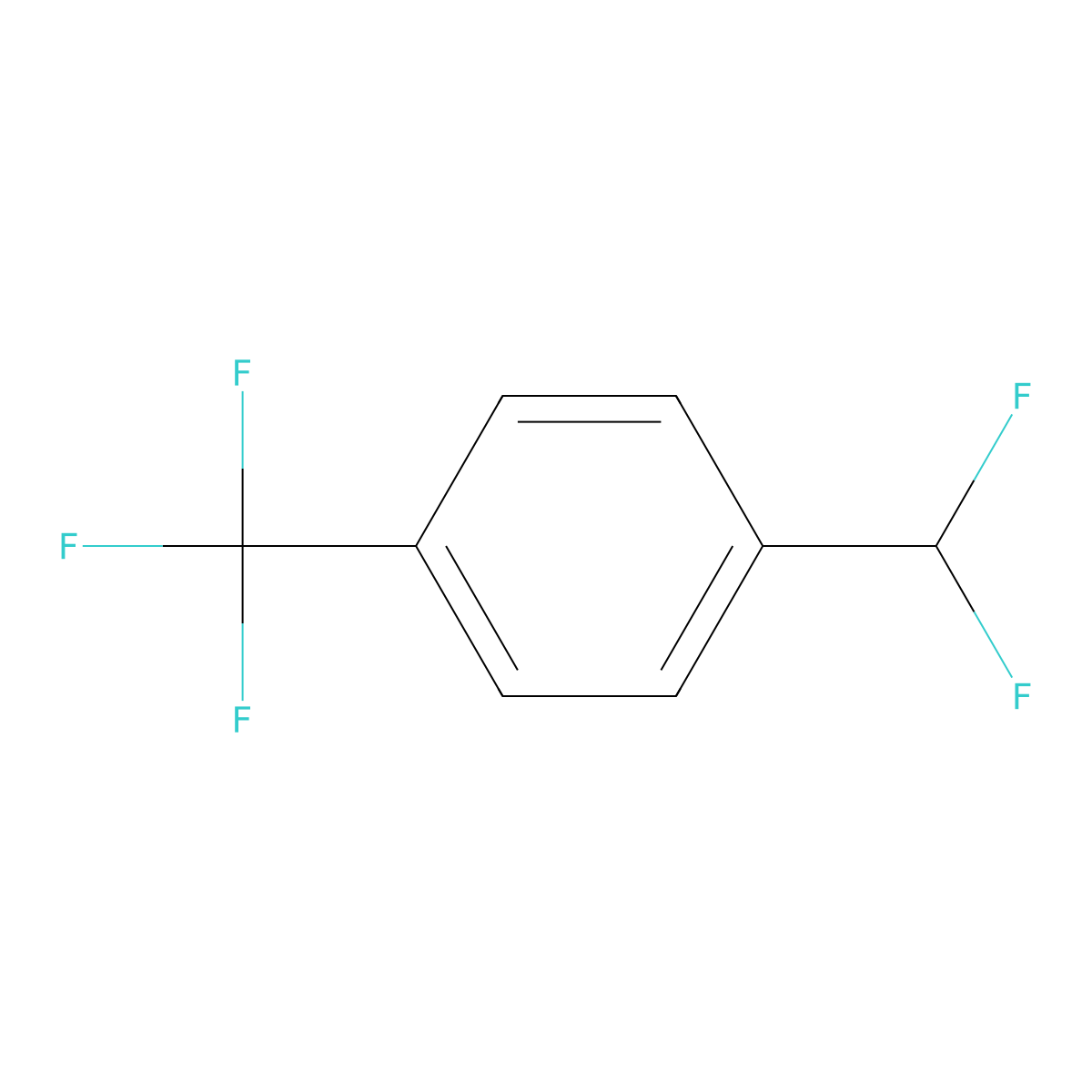 1-(Difluoromethyl)-4-(trifluoromethyl)benzene molecular structure, CAS 2251-82-3