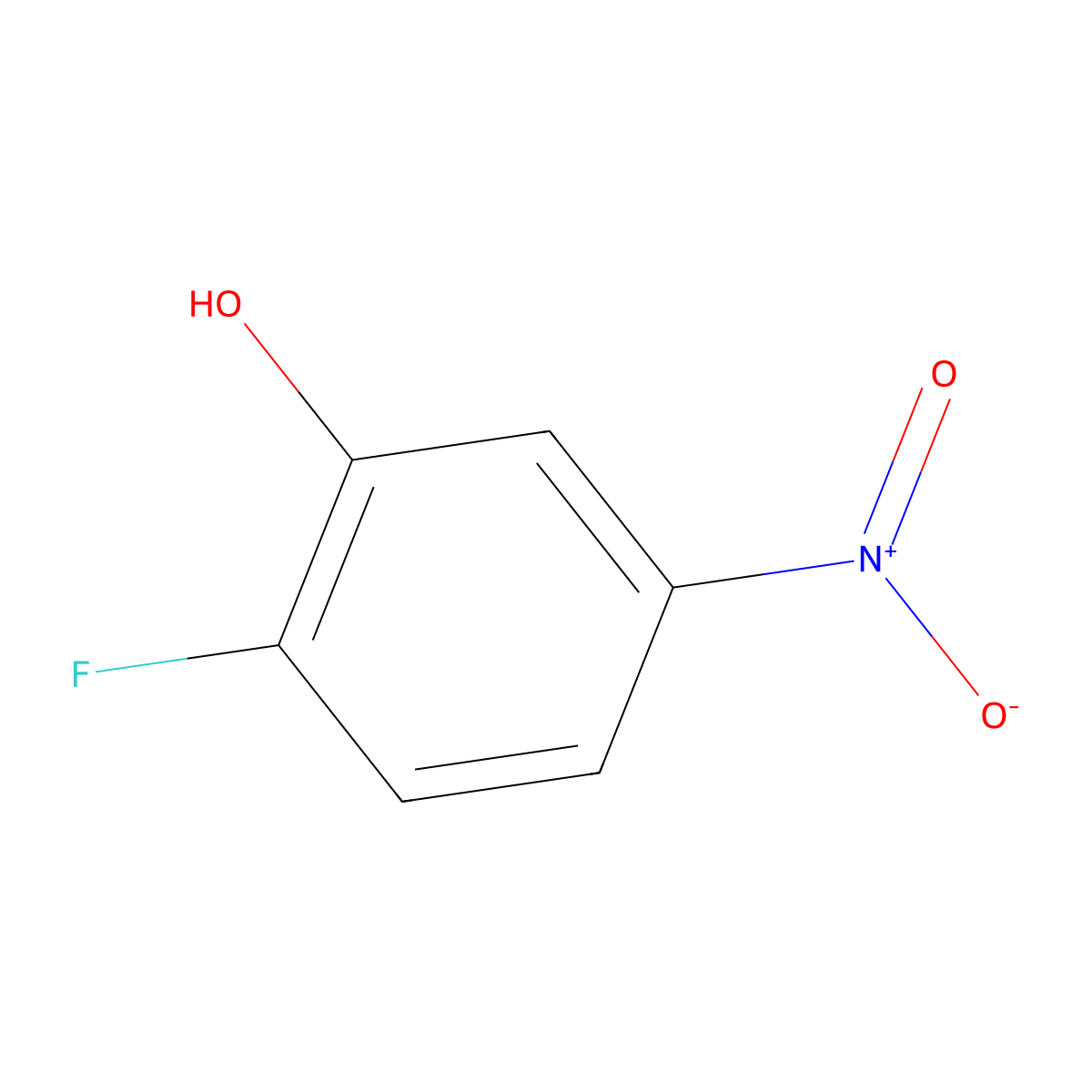 2-Fluoro-5-nitrophenol molecular structure, CAS 22510-08-3