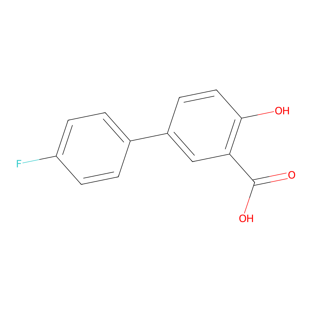 4'-Fluoro-4-hydroxy-[1,1'-biphenyl]-3-carboxylic acid molecular structure, CAS 22510-33-4