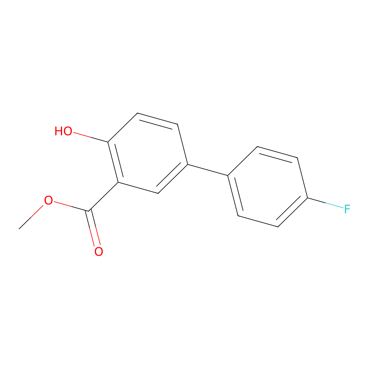 Methyl 4'-fluoro-4-hydroxy-[1,1'-biphenyl]-3-carboxylate molecular structure, CAS 22510-35-6