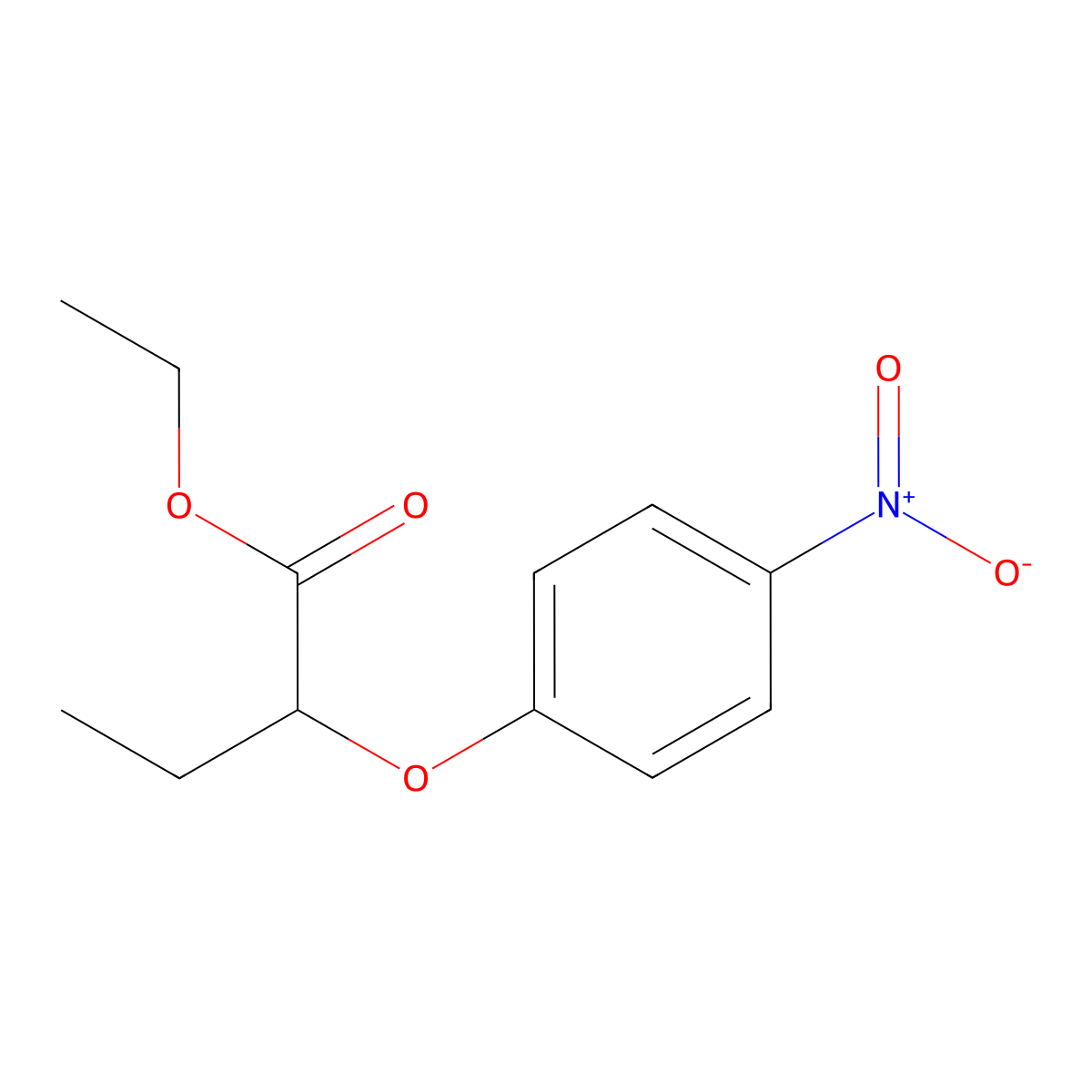Ethyl 2-(4-nitrophenoxy)butanoate molecular structure, CAS 225102-05-6