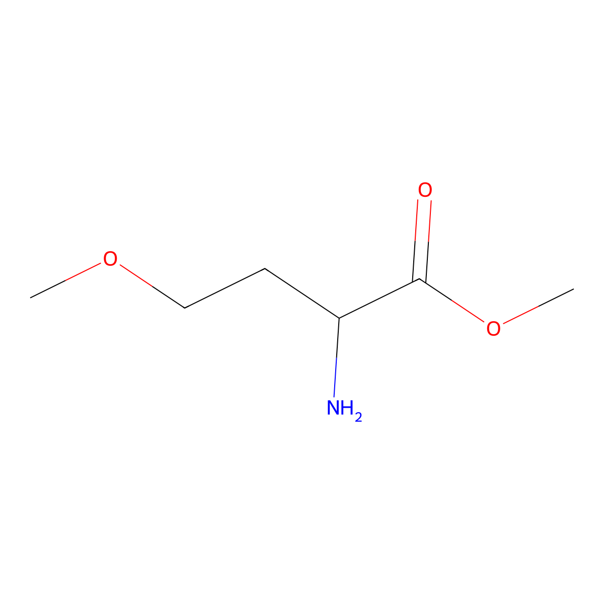 Methyl 2-amino-4-methoxybutanoate molecular structure, CAS 225102-33-0