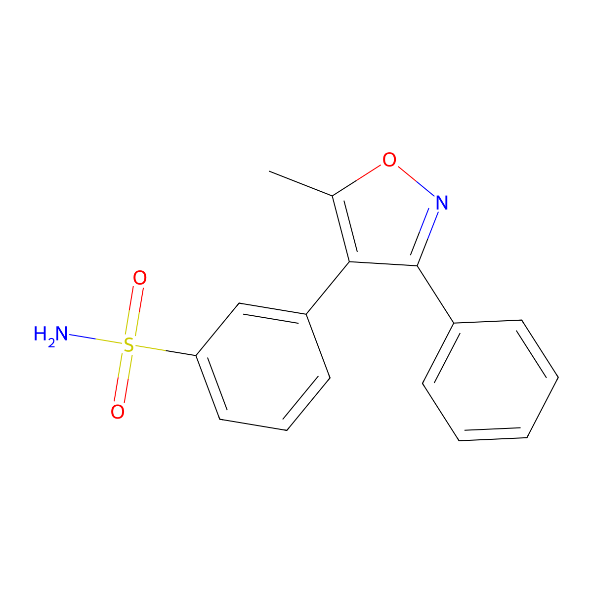 3-(5-Methyl-3-phenylisoxazol-4-yl)benzenesulfonamide molecular structure, CAS 2251048-58-3