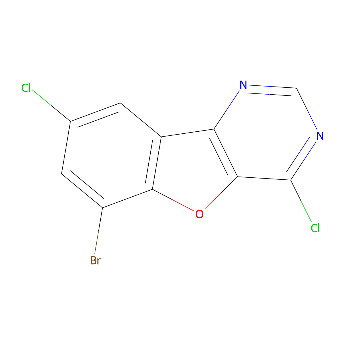 6-Bromo-4,8-dichloro[1]benzofuro[3,2-d]pyrimidine molecular structure, CAS 2251053-04-8