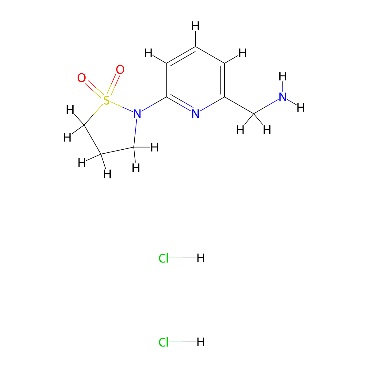 2-[6-(Aminomethyl)pyridin-2-yl]isothiazolidine 1,1-dioxide dihydrochloride molecular structure, CAS 2251053-17-3