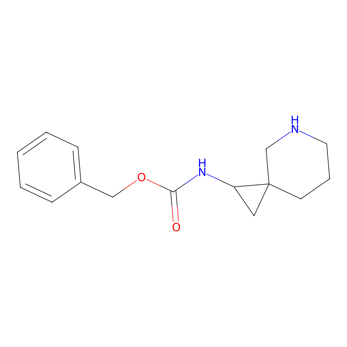 Benzyl (5-azaspiro[2.5]octan-1-yl)carbamate molecular structure, CAS 2251053-18-4