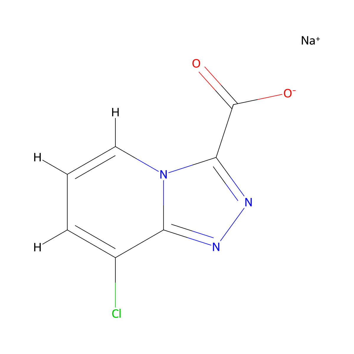 Sodium 8-chloro-[1,2,4]triazolo[4,3-a]pyridine-3-carboxylate molecular structure, CAS 2251053-22-0
