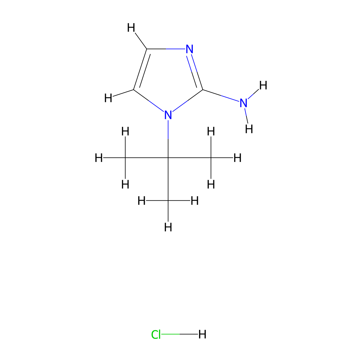 1-tert-Butyl-1H-imidazol-2-amine hydrochloride molecular structure, CAS 2251053-40-2