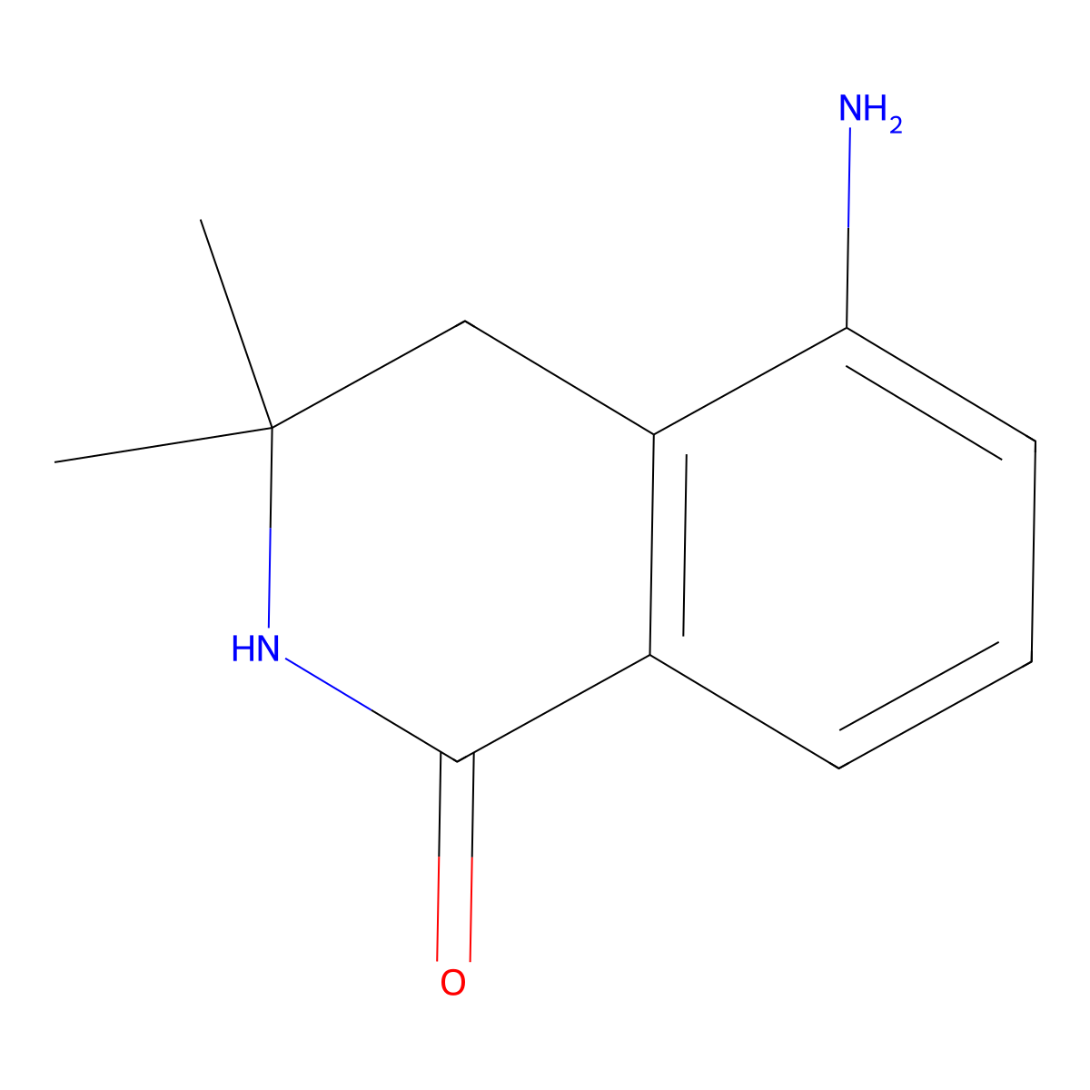 5-Amino-3,3-dimethyl-1,2,3,4-tetrahydroisoquinolin-1-one molecular structure, CAS 2251053-47-9
