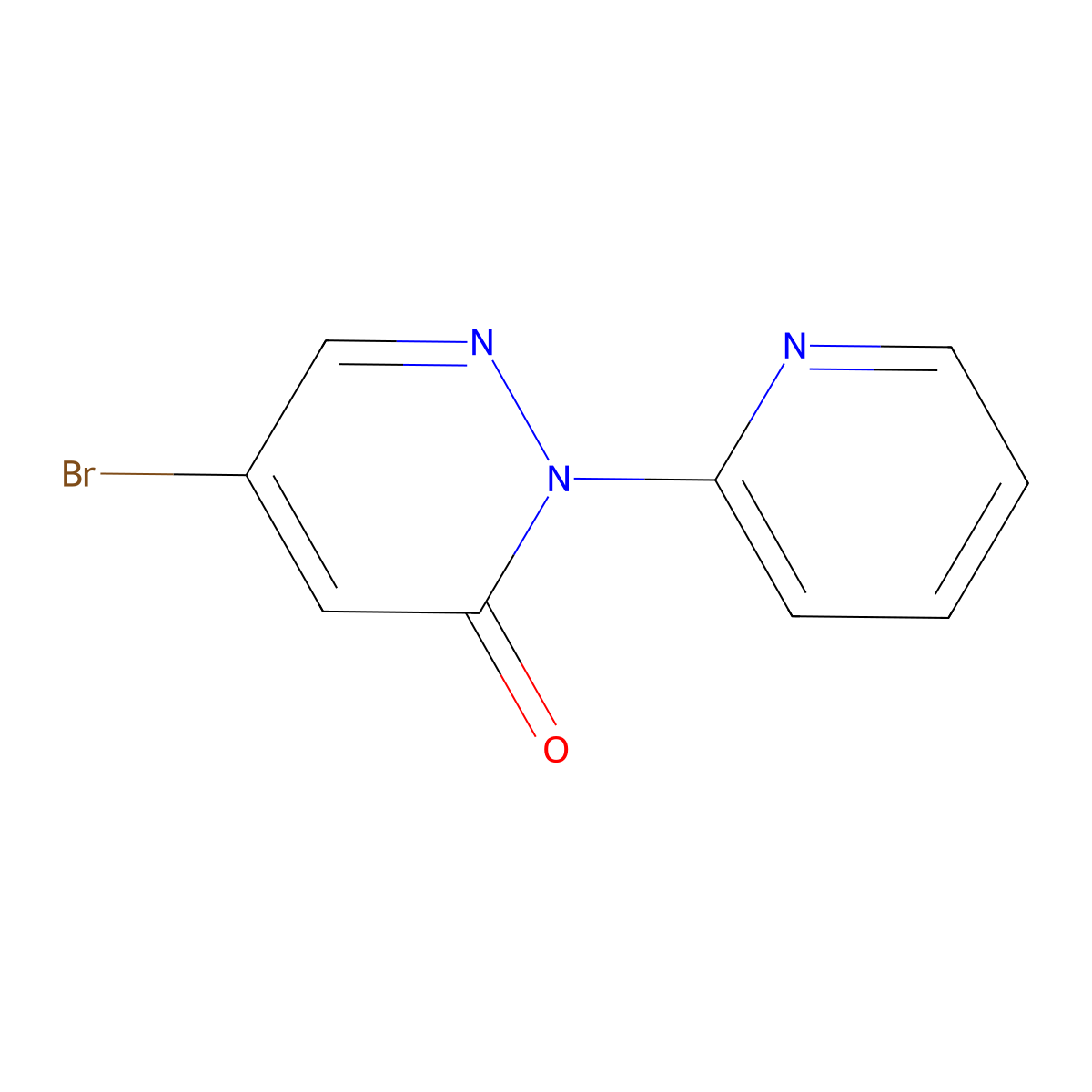 5-Bromo-2-(pyridin-2-yl)-2,3-dihydropyridazin-3-one molecular structure, CAS 2251053-52-6
