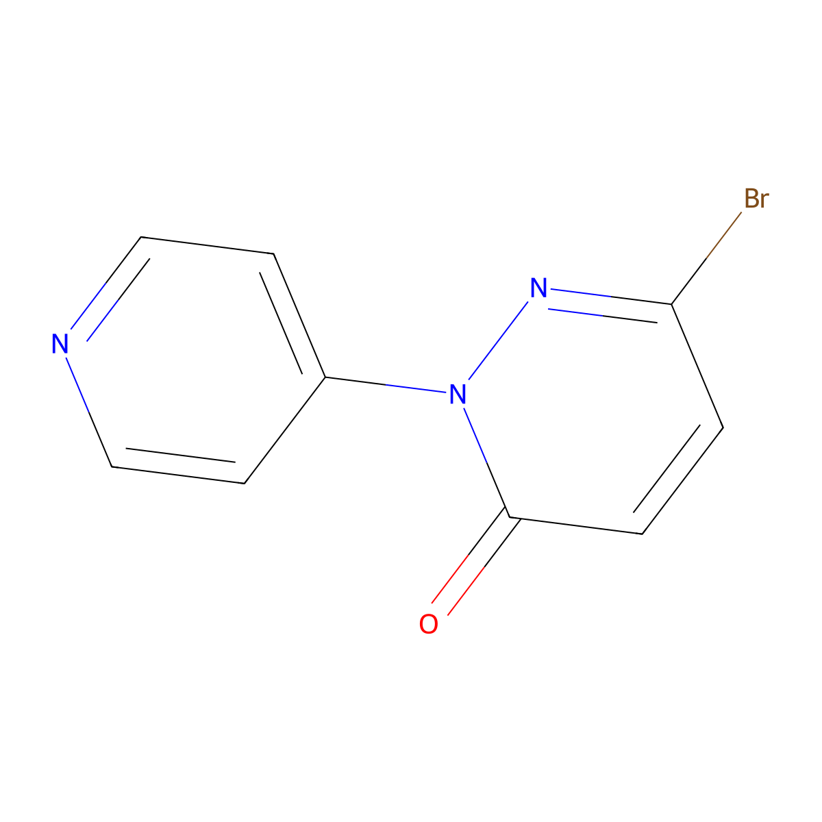 6-Bromo-2-(pyridin-4-yl)pyridazin-3(2H)-one molecular structure, CAS 2251053-53-7