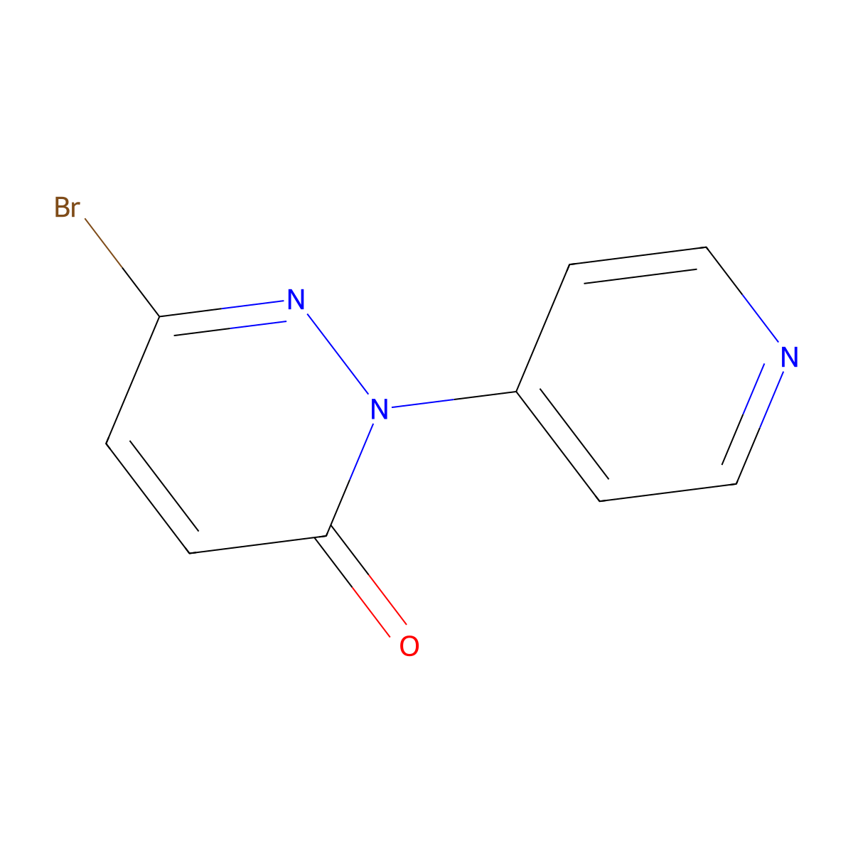6-Bromo-2-(pyridin-4-yl)pyridazin-3(2H)-one molecular structure, CAS 2251053-53-7