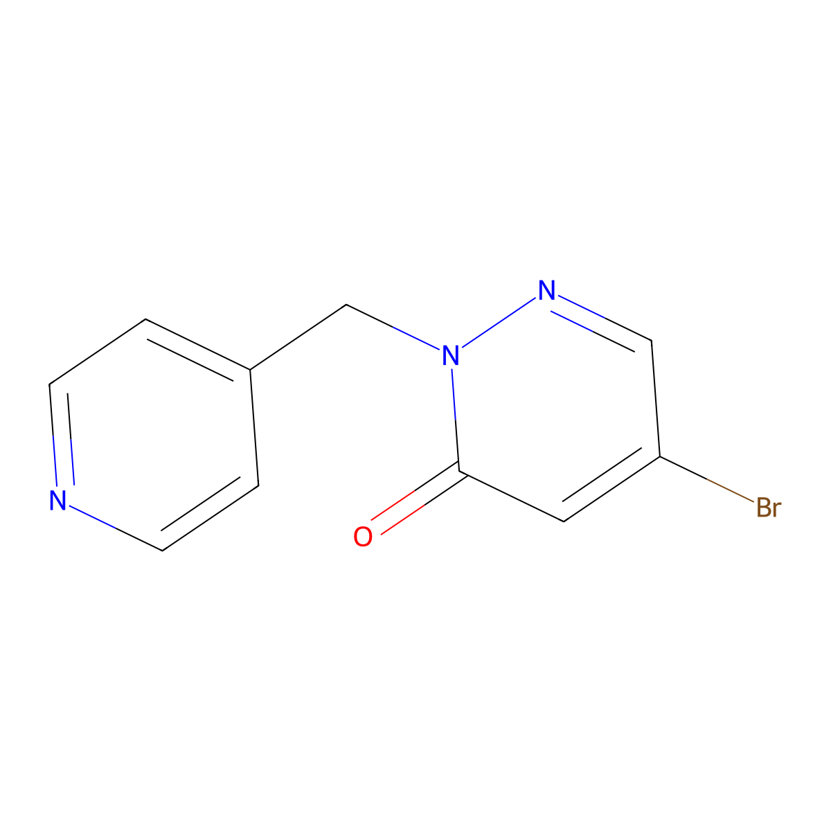 5-Bromo-2-(pyridin-4-ylmethyl)-2,3-dihydropyridazin-3-one molecular structure, CAS 2251053-62-8