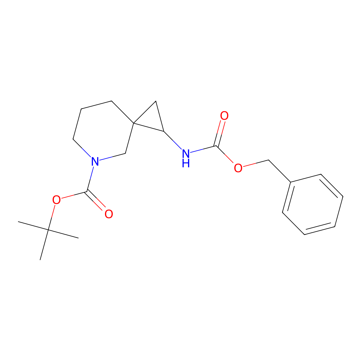tert-Butyl 1-(((benzyloxy)carbonyl)amino)-5-azaspiro[2.5]octane-5-carboxylate molecular structure, CAS 2251053-69-5