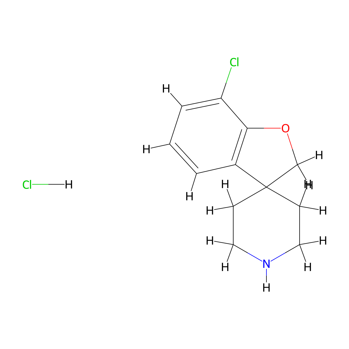 7-Chloro-2H-spiro[1-benzofuran-3,4'-piperidine] hydrochloride molecular structure, CAS 2251053-78-6