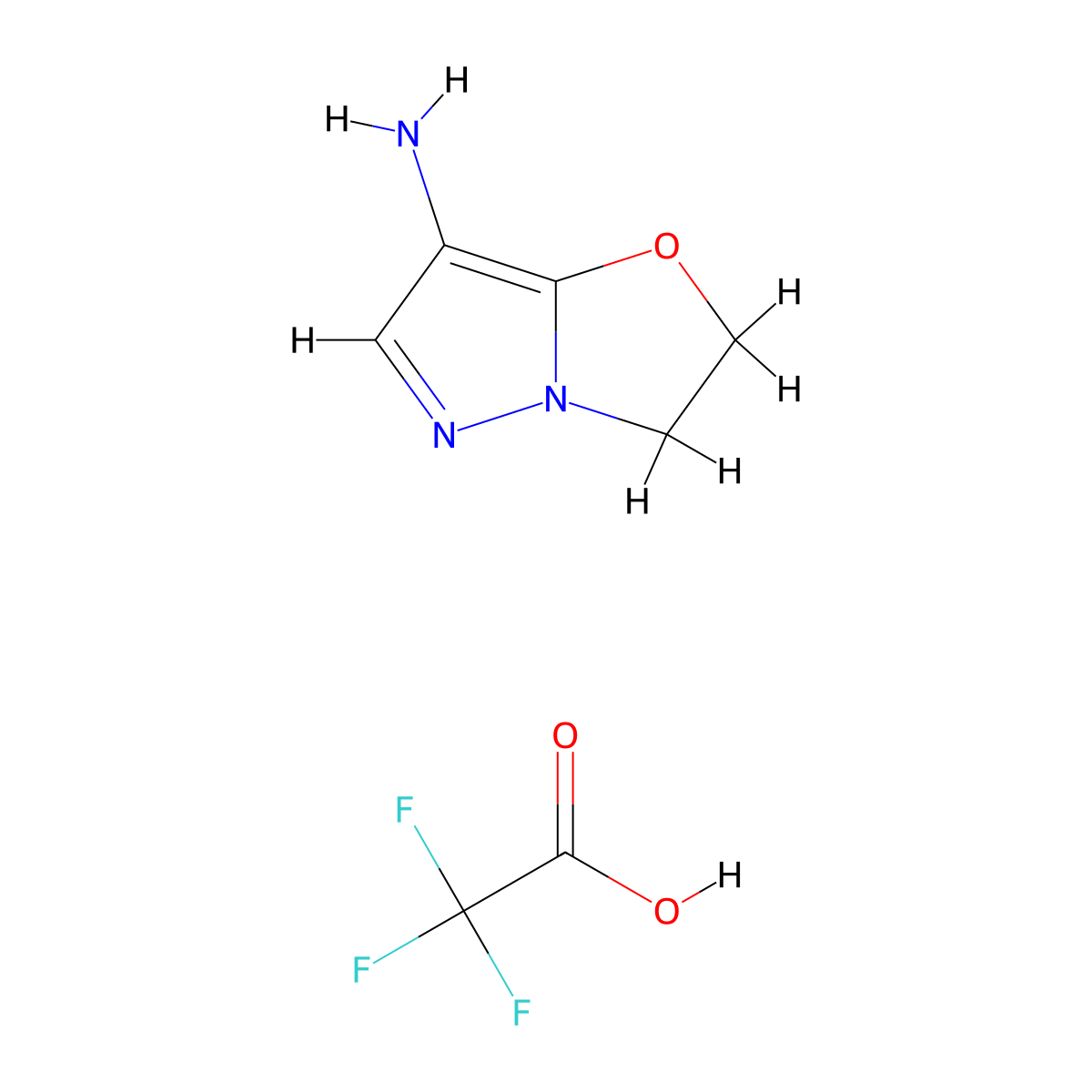 2,3-Dihydropyrazolo[5,1-b]oxazol-7-amine 2,2,2-trifluoroacetate molecular structure, CAS 2251053-82-2