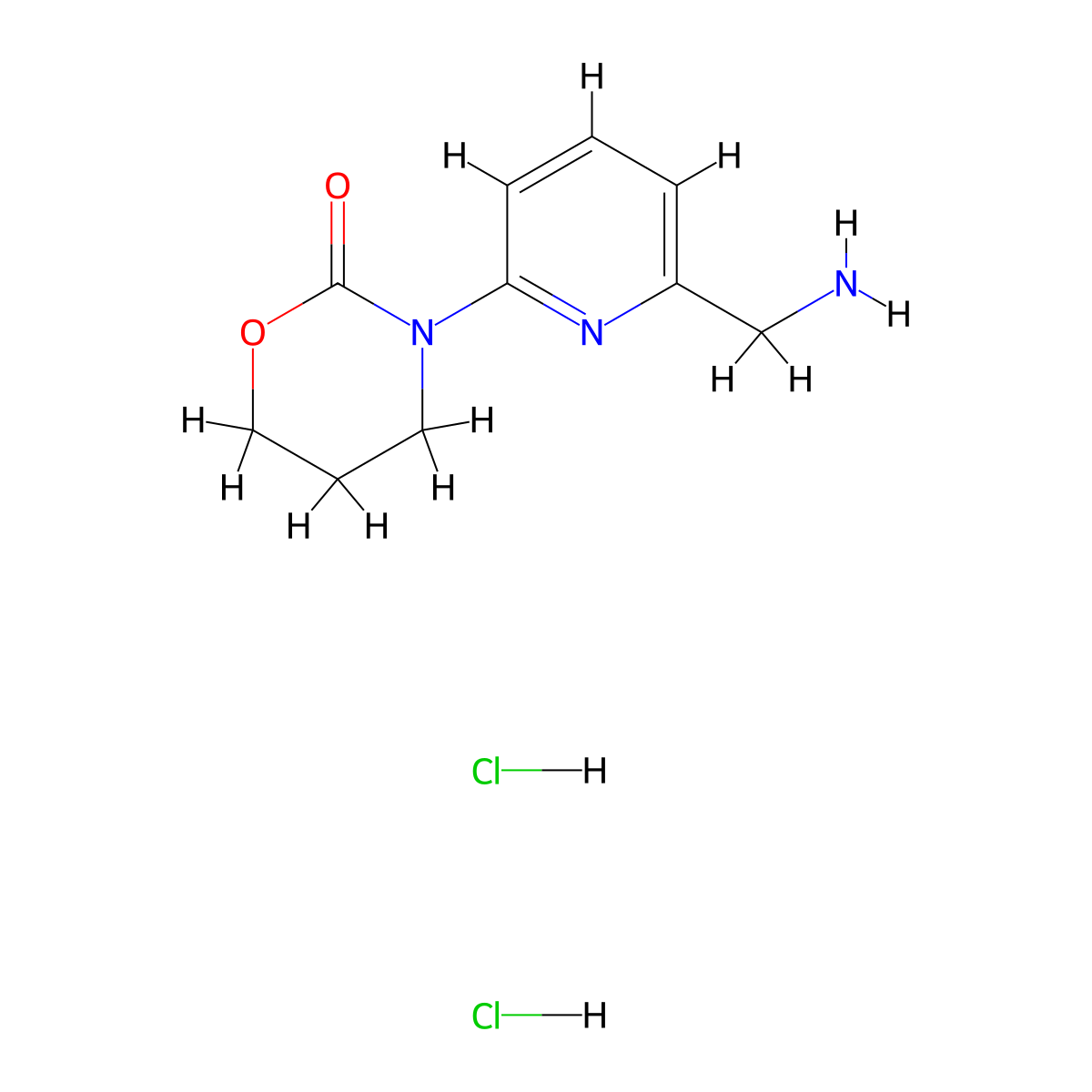 3-[6-(Aminomethyl)pyridin-2-yl]-1,3-oxazinan-2-one dihydrochloride molecular structure, CAS 2251053-83-3