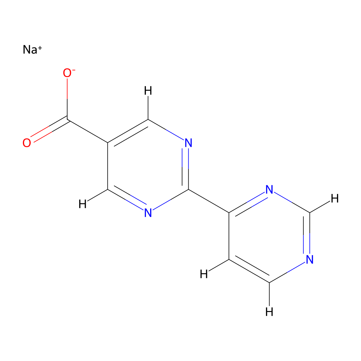 Sodium 2-(pyrimidin-4-yl)pyrimidine-5-carboxylate molecular structure, CAS 2251053-85-5
