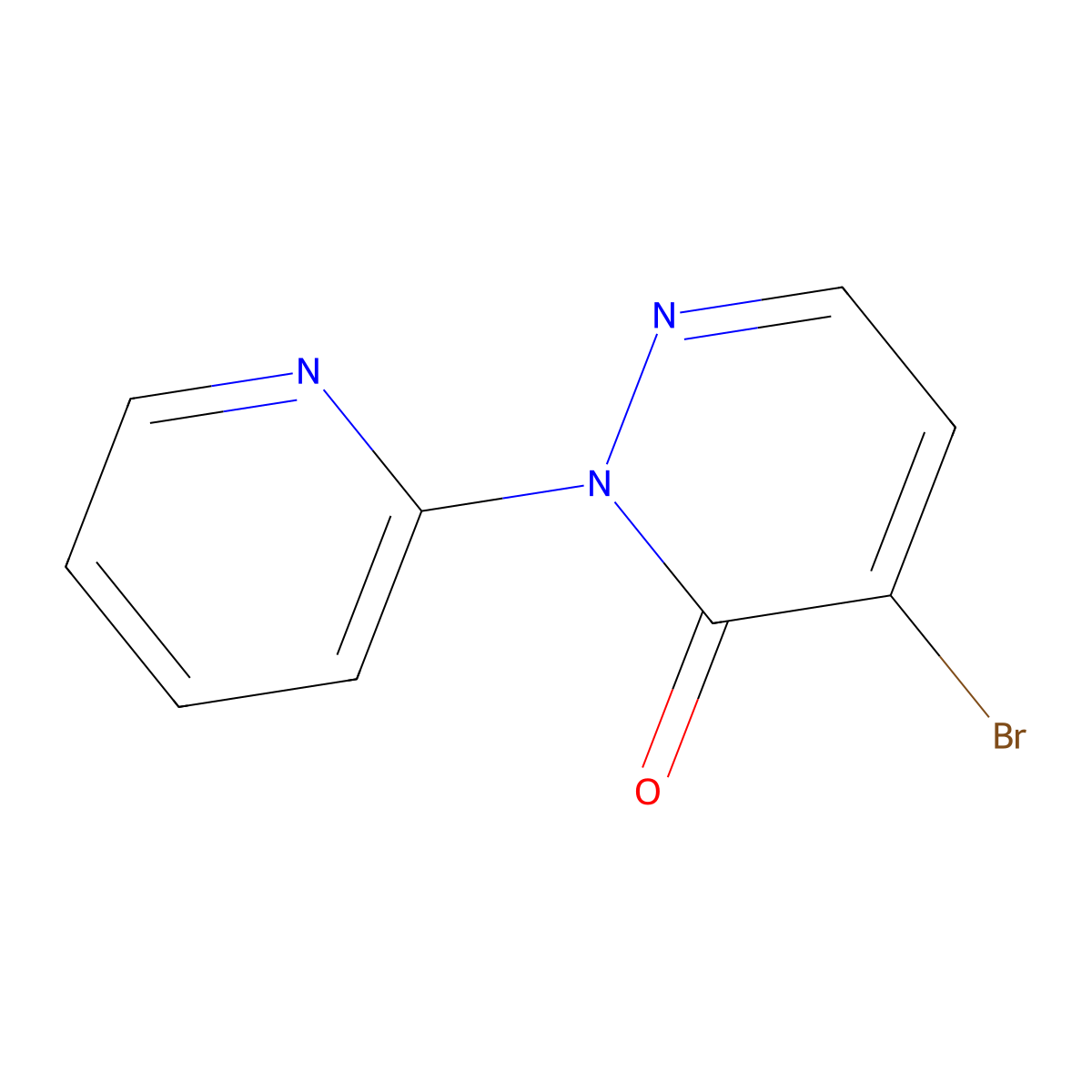 4-Bromo-2-(pyridin-2-yl)-2,3-dihydropyridazin-3-one molecular structure, CAS 2251053-93-5