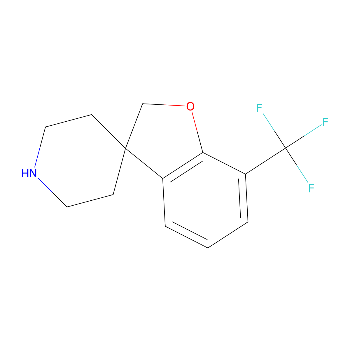 7-(Trifluoromethyl)-2H-spiro[1-benzofuran-3,4'-piperidine] molecular structure, CAS 2251053-96-8