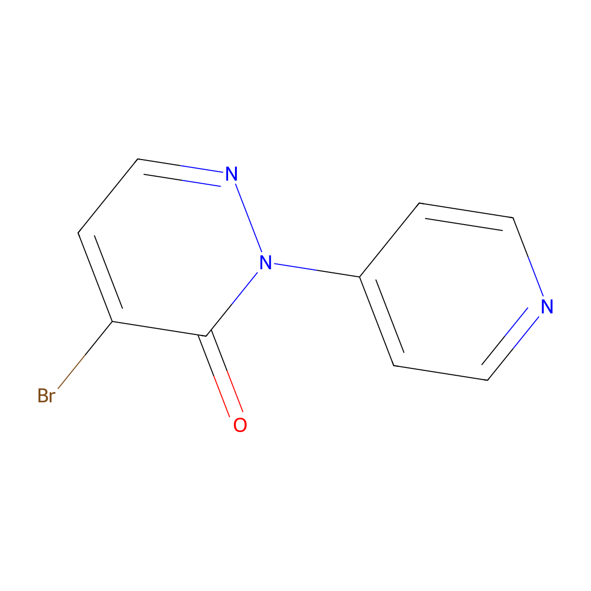 4-Bromo-2-(pyridin-4-yl)pyridazin-3(2H)-one molecular structure, CAS 2251053-99-1