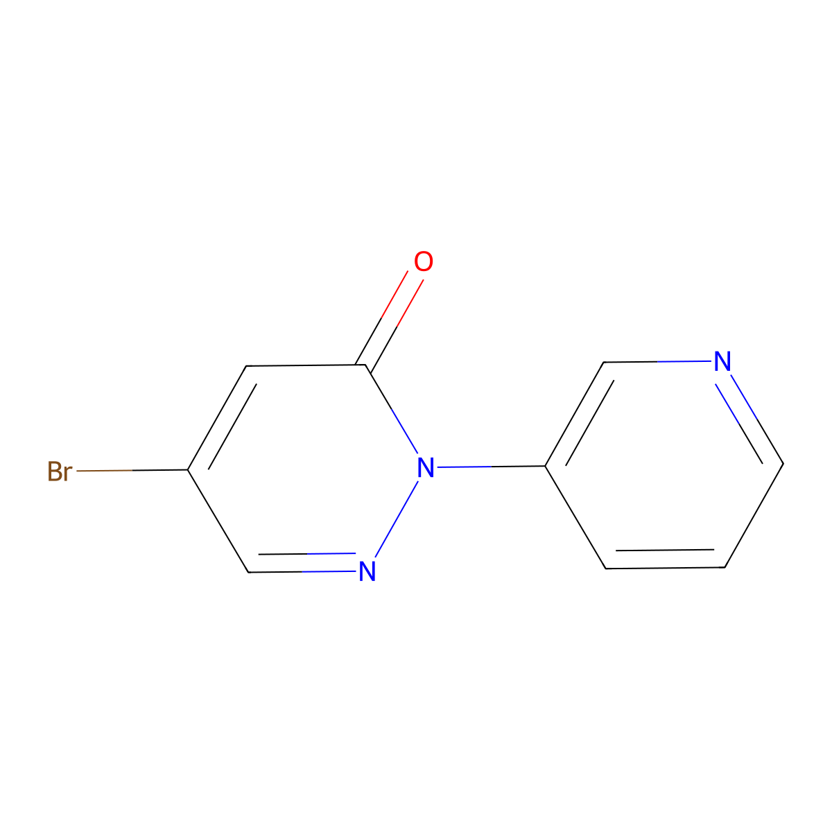 5-Bromo-2-(pyridin-3-yl)-2,3-dihydropyridazin-3-one molecular structure, CAS 2251054-12-1