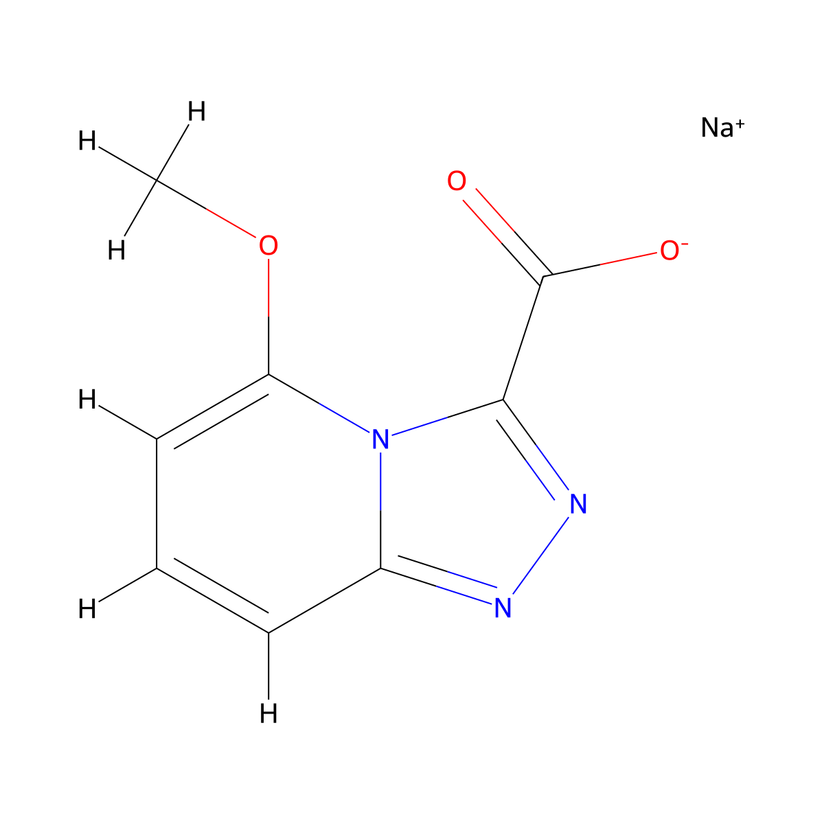 Sodium 5-methoxy-[1,2,4]triazolo[4,3-a]pyridine-3-carboxylate molecular structure, CAS 2251054-16-5
