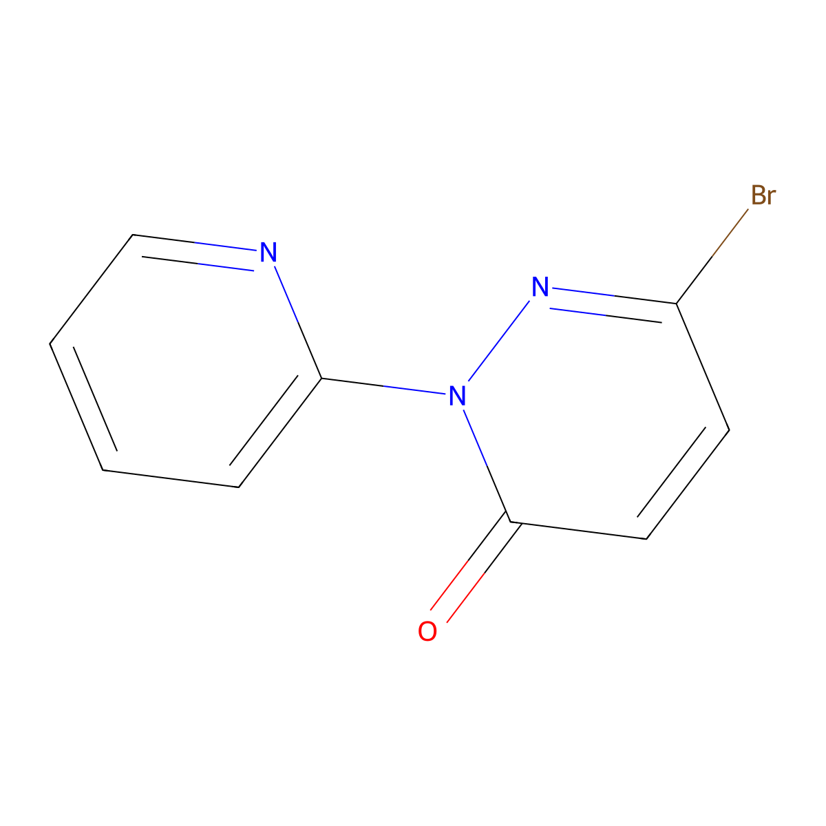 6-Bromo-2-(pyridin-2-yl)pyridazin-3(2H)-one molecular structure, CAS 2251054-17-6