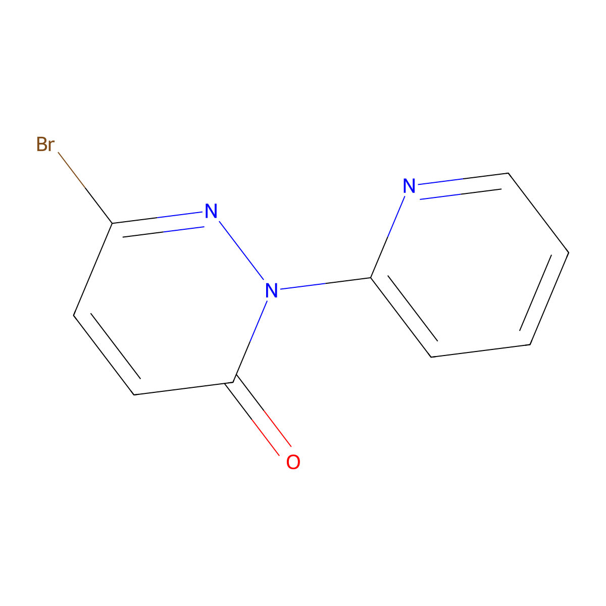 6-Bromo-2-(pyridin-2-yl)pyridazin-3(2H)-one molecular structure, CAS 2251054-17-6