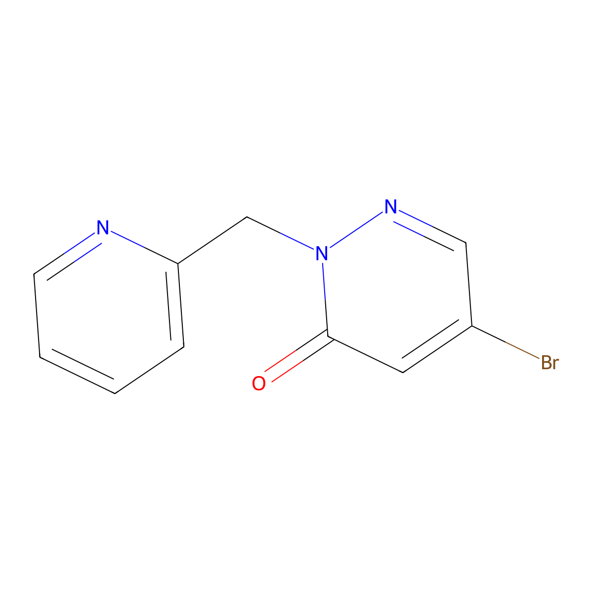 5-Bromo-2-(pyridin-2-ylmethyl)pyridazin-3(2H)-one molecular structure, CAS 2251054-23-4